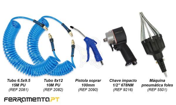 Conjunto de Ferramentas Pneumáticas Kroftools K001-19