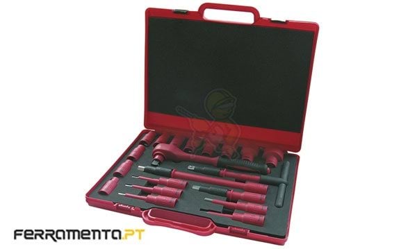 Conjunto de Roquete 1/2" + Chaves VDE 1000V Haupa 220404