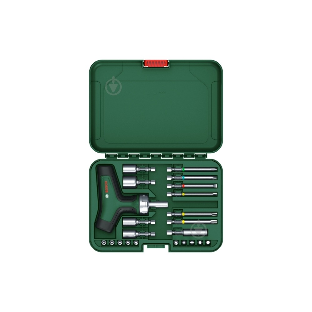 Conjunto de 22 Chaves de Fenda com catraca em formato de T Bosch 1600A02Z9T