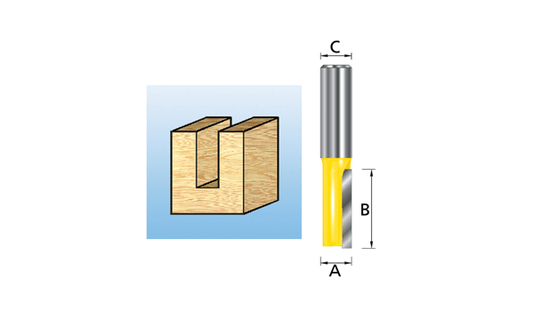 Fresa Reta 1 Navalha 6-6mm Makita D-09167