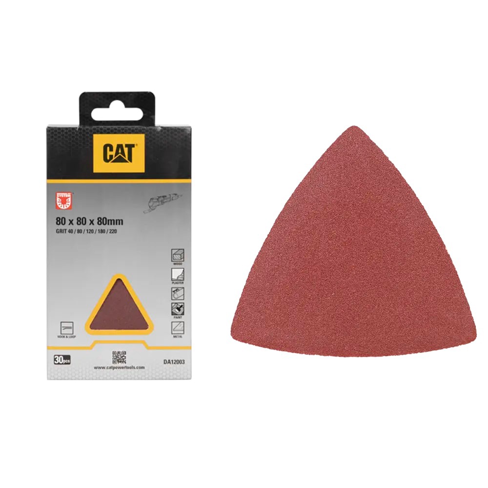 Lixas Triangular 80x80x80mm 30pcs CAT DA12003 
