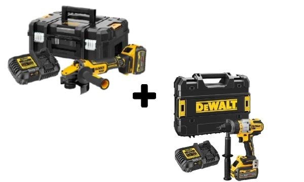 Kit Berbequim DCD999T1 + Rebarbadora DCG409T1 Dewalt CPROF715 