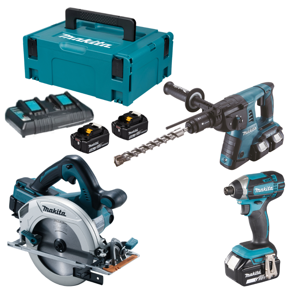 Kit Combo 18V DHR264Z + DTD152Z + DHS710Z Makita DLX3049PTJ