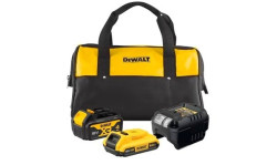 Kit Mala p/ Ferramentas + 2 baterias e Carregador Dewalt DCB1102MDR-QW
