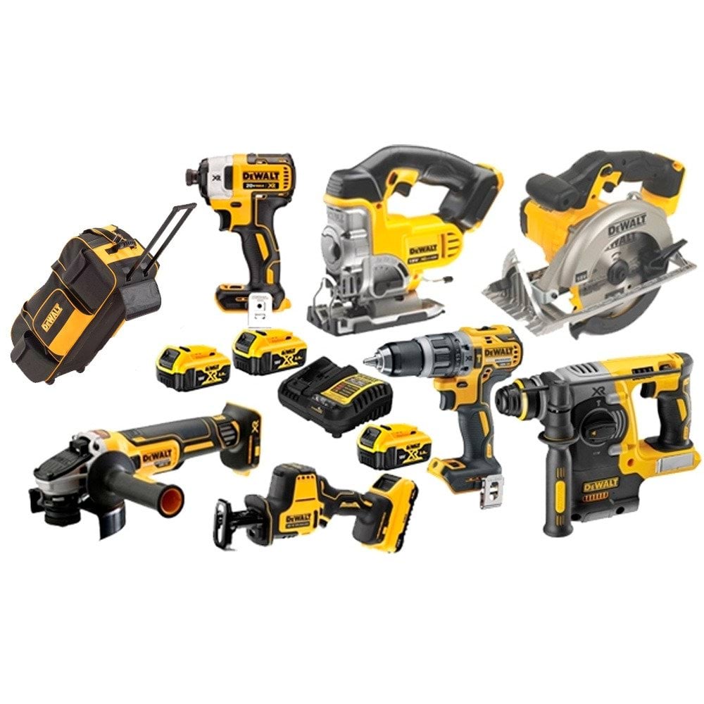 Kit Combo 7 Maquinas 18V + Mala Com Rodas DWST1-79210 Dewalt DCD796NPRO24