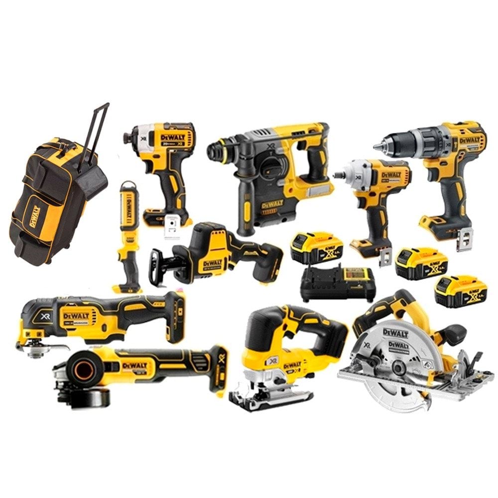 Kit Combo 10 Maquinas 18V + Mala Com Rodas DWST1-79210 Dewalt DCD796NPRO32