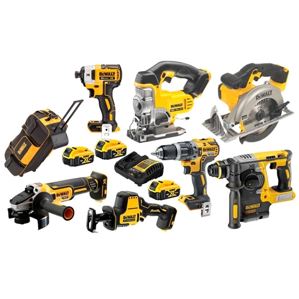Kit Combo 7 Maquinas 18V + Mala Com Rodas DWST1-79210 Dewalt DWK702