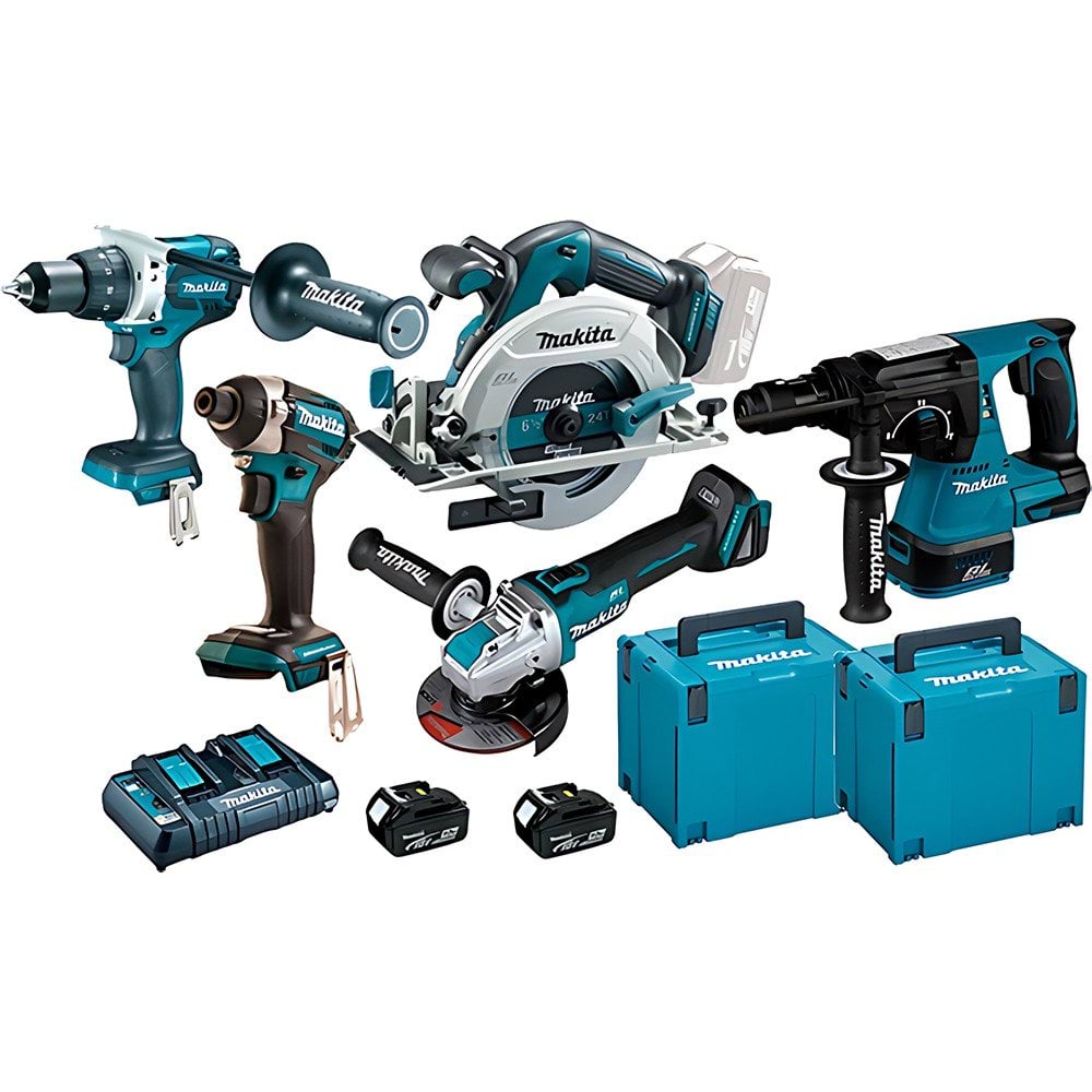 Kit Combo de 5 Máquinas 18V Profissional Makita DDF482PRO8