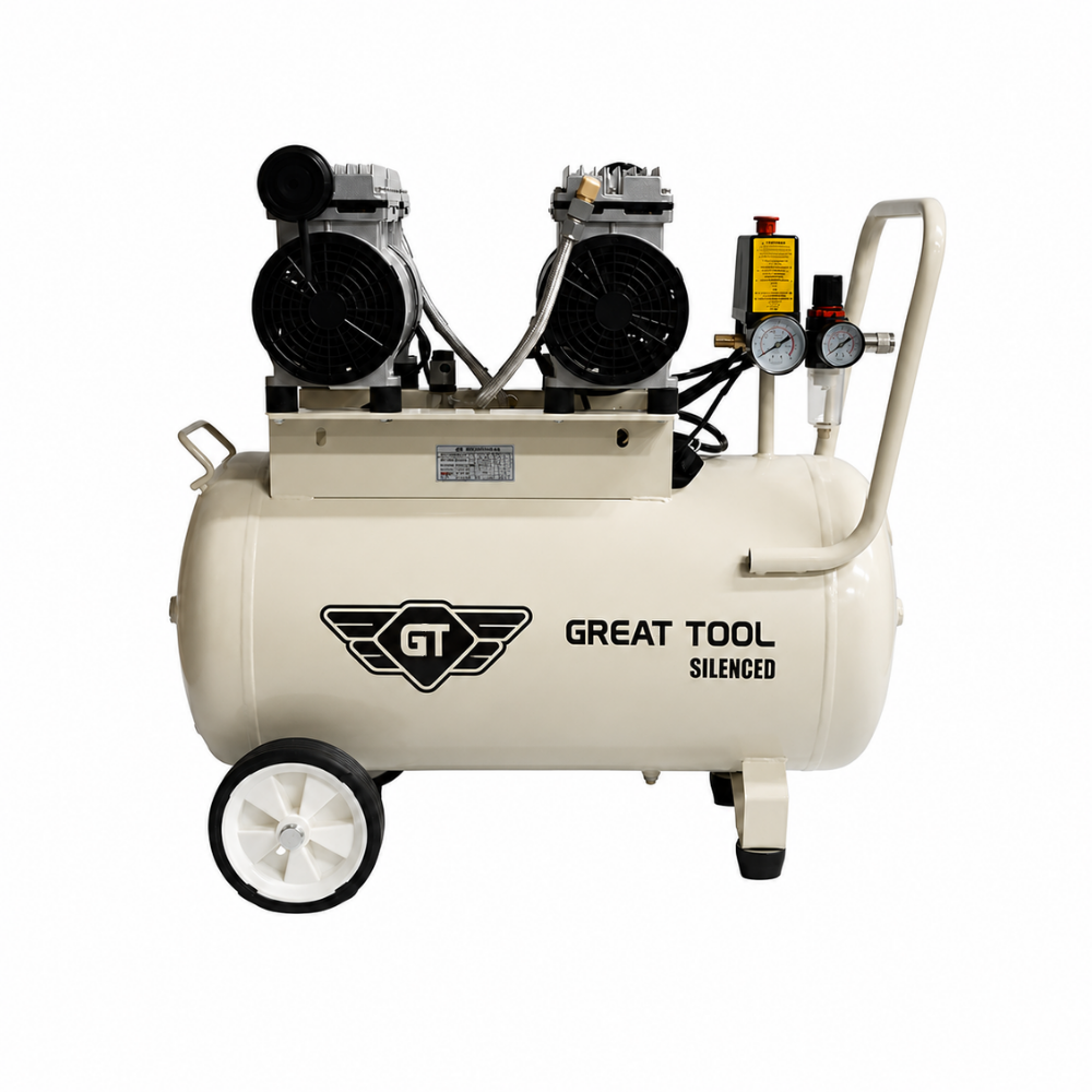 Compressor Silencioso Isento De Óleo 50L 2HP 230V Great Tool CP050000CMS