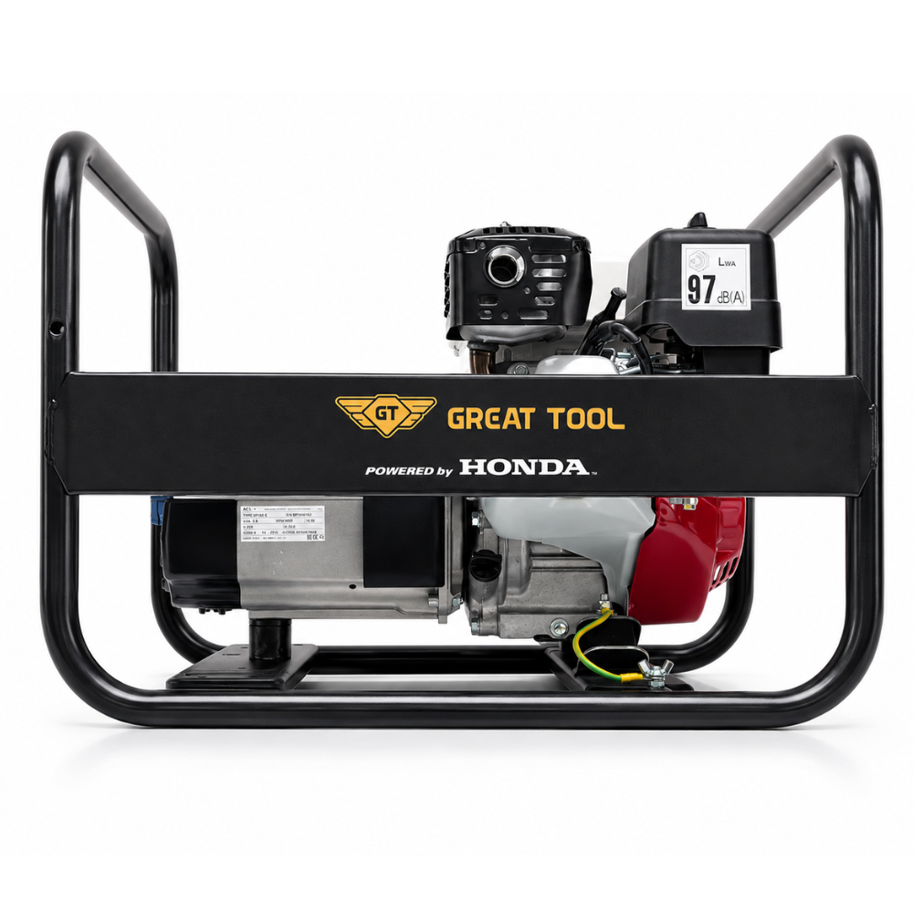 Gerador Gasolina 3,0 kVA Powered by HONDA Great Tool 3500 H