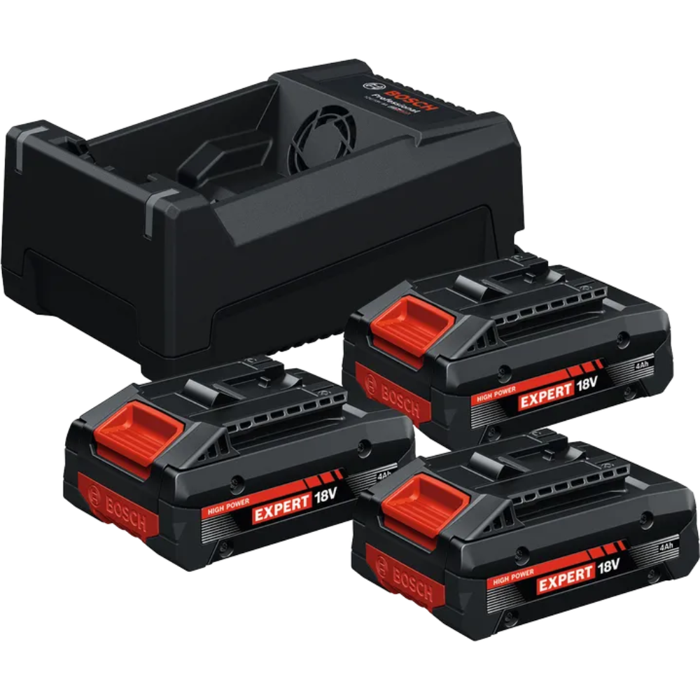 3 Baterias EXBA 18V-40 + Carregador GAL 12V/18V-80 Bosch 0615V0005X