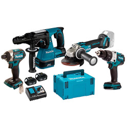 Kit DHP482Z + DHR243Z + DTD154Z + DGA504Z Makita DHP482PRO18