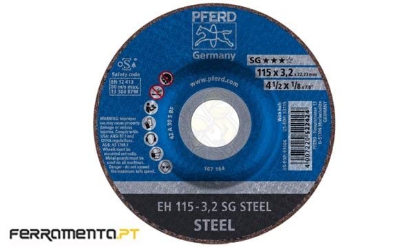 Disco Corte de Metal SG STEEL 115mm Pferd 4007220522424
