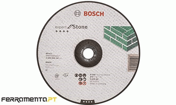 Disco de corte curvo p/ pedra 230x3 mm Bosch 2608600227