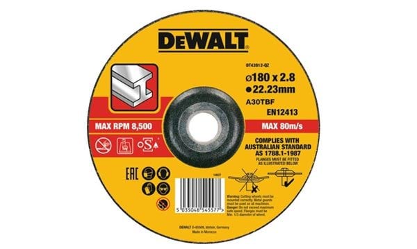 Disco De Corte Plano Para Pedra Ø180x6.3 Dewalt DT43918
