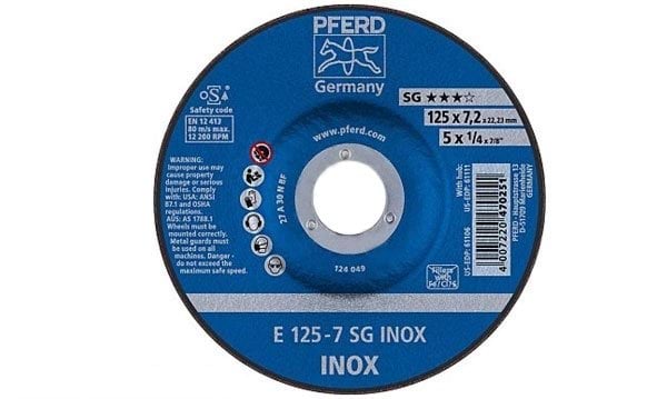 Disco de Desbaste Metal 125x22.23mm Pferd 4007220470251