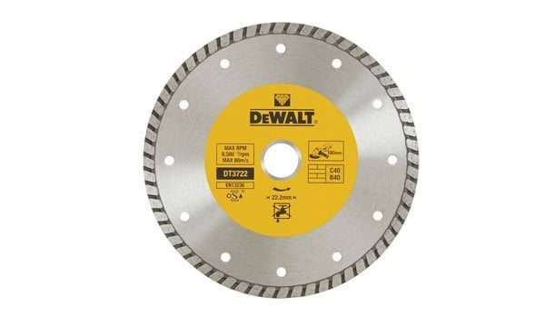 Disco De Diamante Turbo P/ Corte A Seco 180x22.2mm Dewalt DT3722-QZ