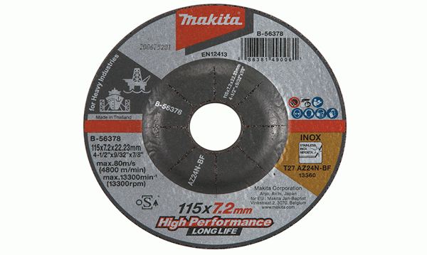 Disco de Rebarbar Inox 115mm Makita B-56378
