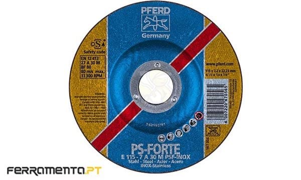 Disco de Rebarbar Inox 115x7,2mm Pferd 4007220470565