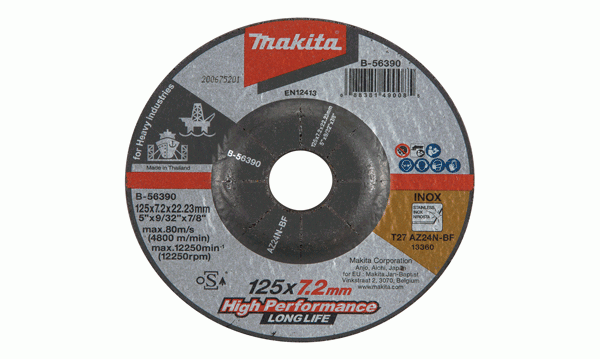 Disco de Rebarbar Inox 125mm Makita B-56390