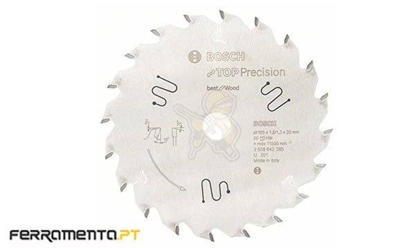 Disco de serra 165x20mm 20d Top Precision Best for Wood Bosch 2608642385