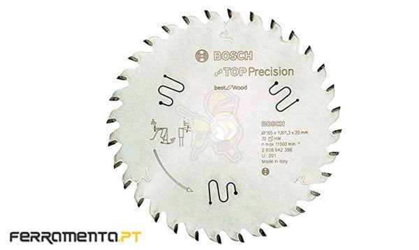 Disco de serra 165x20mm 32d Top Precision Best for Wood Bosch 2608642386
