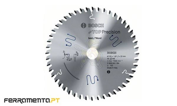 Disco de serra 165x20mm 48d Top Precision Best for Wood Bosch 2608642384