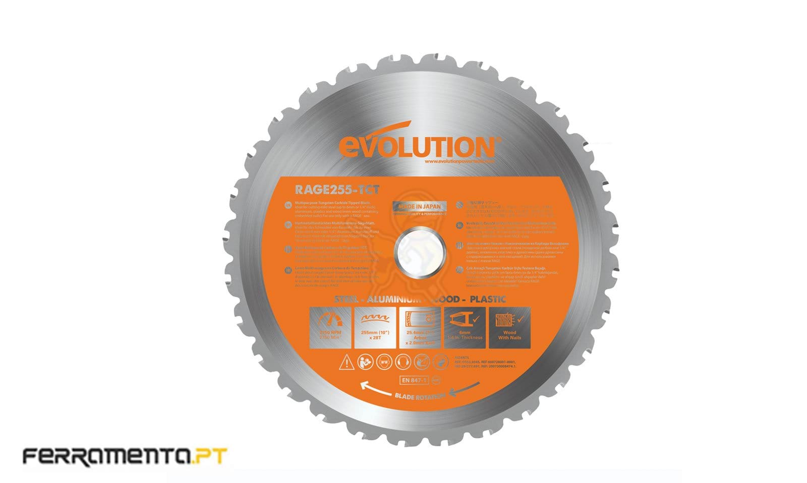 Disco Multifunções 255x25,4 28D Evolution 31D25525428MU