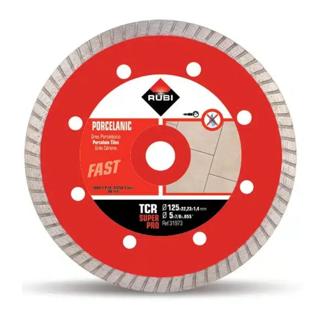 Disco de Corte Diamantado TCR 125 SuperPro Rubi 31973