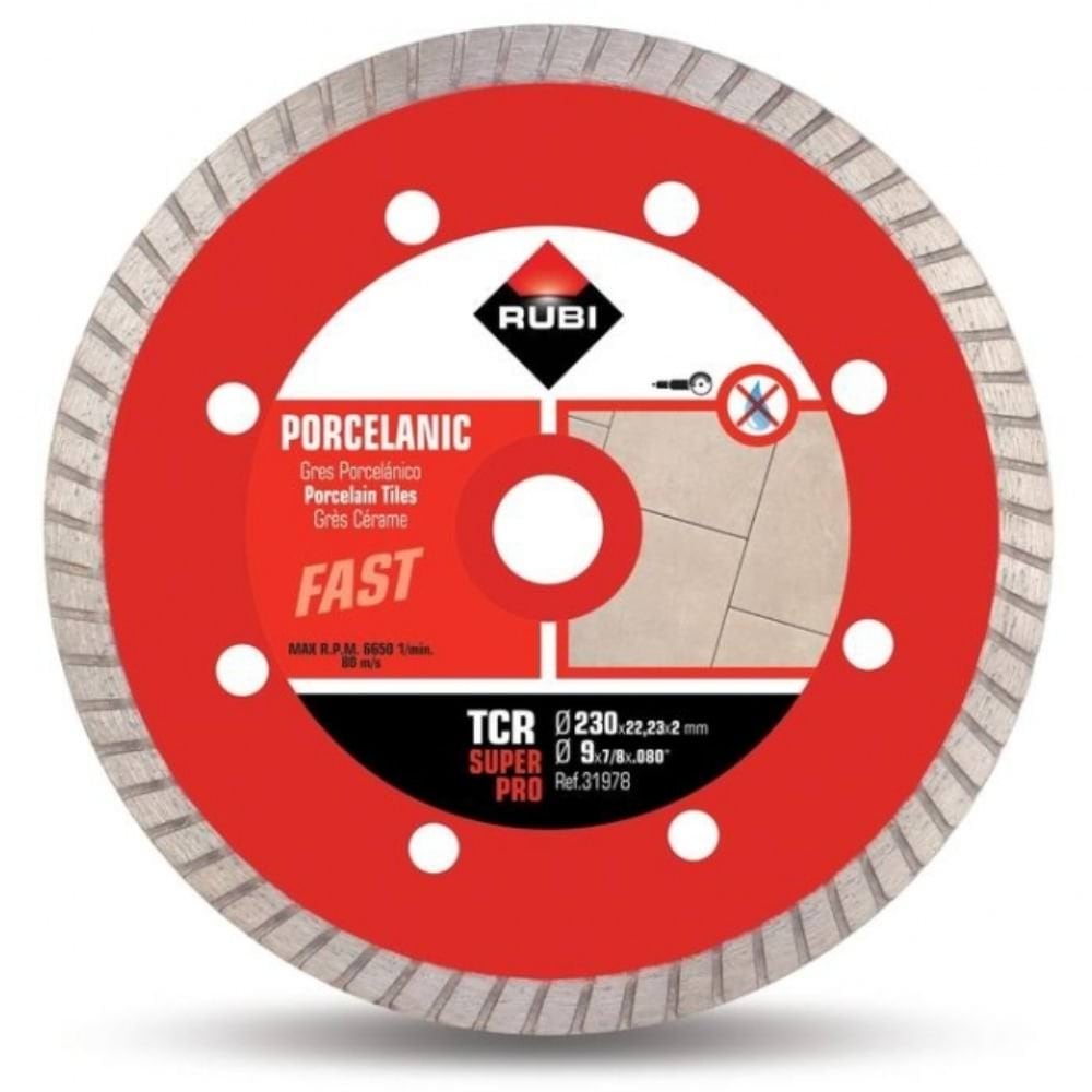 Disco de Corte Diamantado TCR 230 SuperPro Rubi 31978