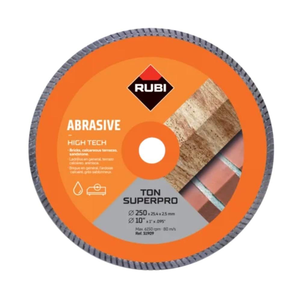 Disco de Corte Diamantado TON 250 SUPERPRO Rubi 31909
