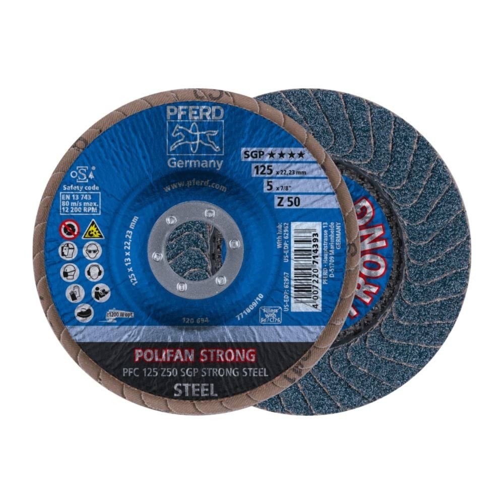 DISCO POLIFAN CONICO PFC 125 Z 50 SG STRONG/22,23 PFERD 4007220777893