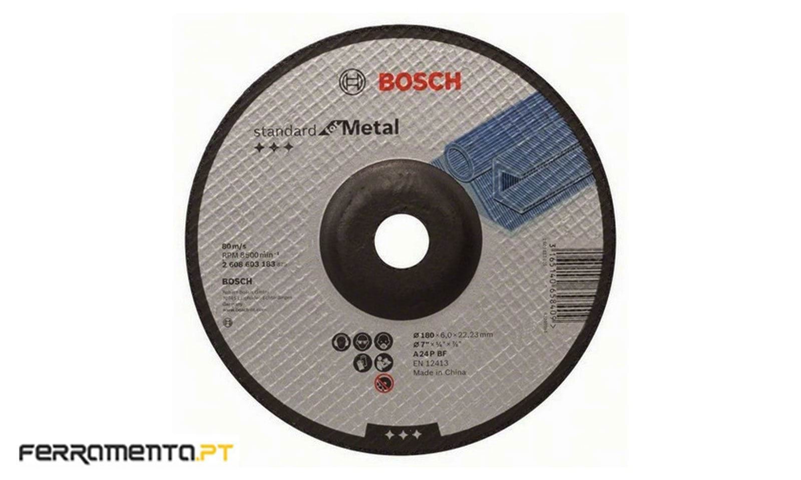 Discos Abrasivos de Rebarbar Metal 180x6.0x22.23 