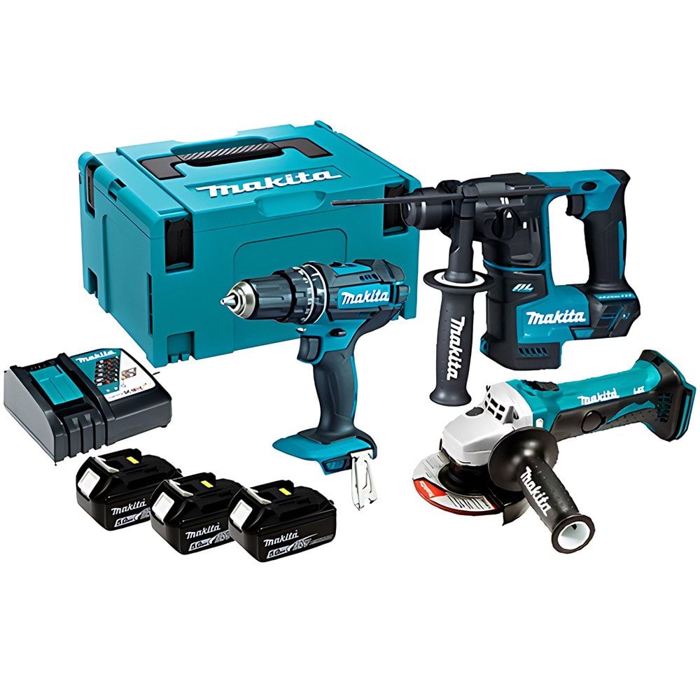 Kit Combo 3 Ferramentas 18V Makita DLX3555PT2