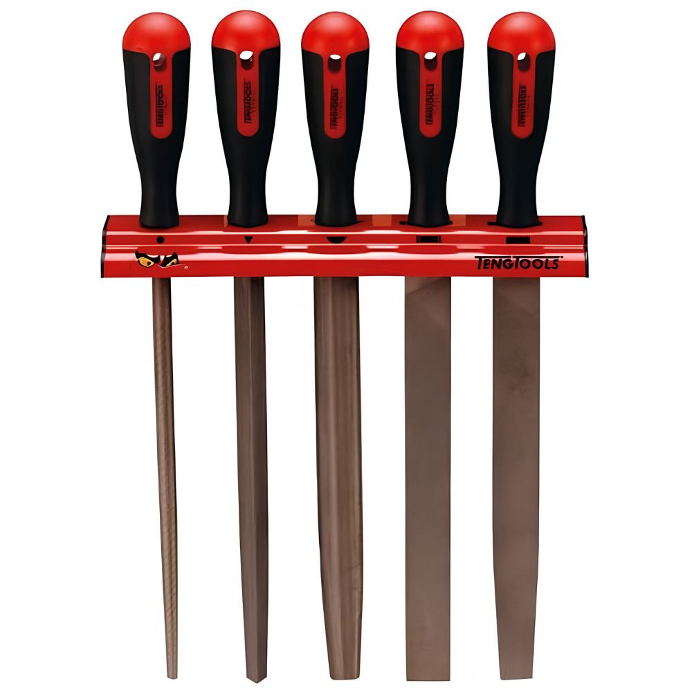 Conjunto de 5 limas com cabo e suporte de parede  Tengtools WRFL05