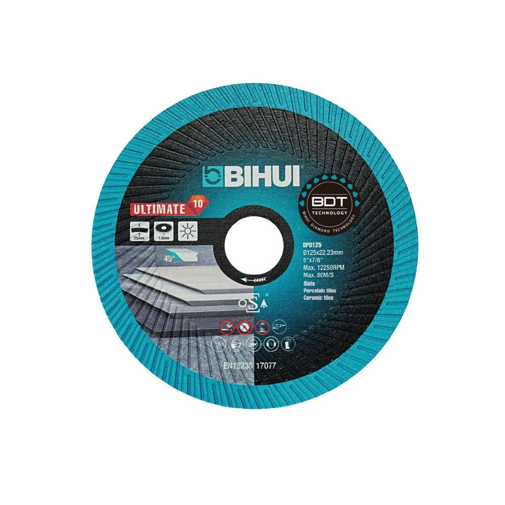 Disco Diamantado Prensado a Quente 125mm Bihui DPD125