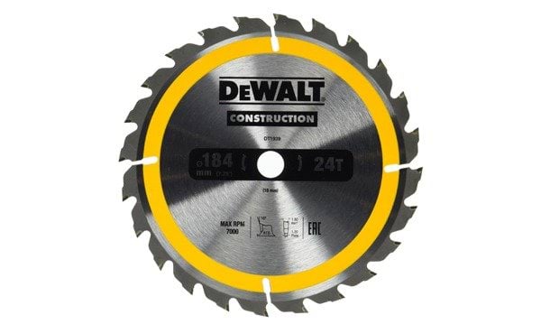 Disco de Corte 184mm 24T P/ Serra Circular Dewalt DT1939-QZ
