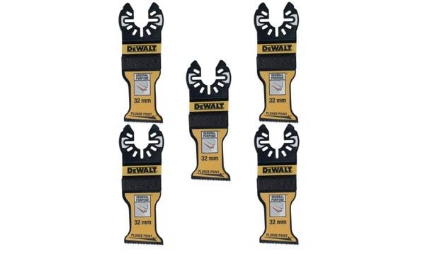 DeWalt Conjunto de 5 Lâminas de Serra de Ponta Penetrante Multi-Material 32mm Para Multi-Ferramenta Oscilante