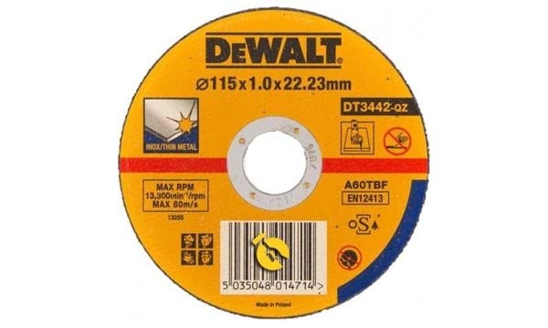 Disco De Corte Para Aço Inox 115x1mm Dewalt DT3442-QZ