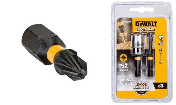 Pontas FLEXTORQ Pz2 x 2 50mm + Adaptador Dewalt DT70535T-QZ