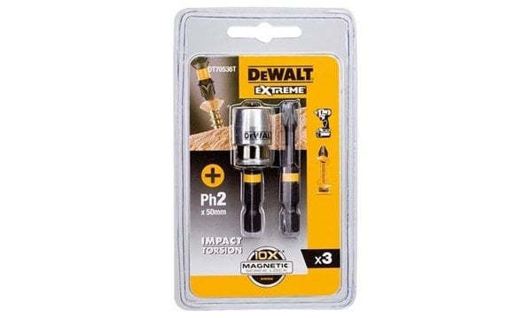 Pontas FLEXTORQ Ph2 x 2 50mm + Adaptador Dewalt DT70536T-QZ