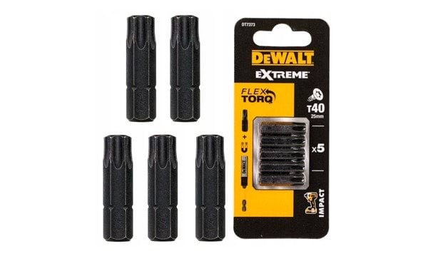 DeWalt Pontas de Impacto T40 x 5 25mm - Não Torção