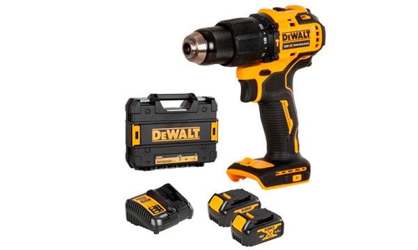 DeWalt Berbequim Aparafusador Percussão sem escova XR 18V 13mm 65Nm com 2 Baterias Li-Ion 4Ah e mala TSTAK