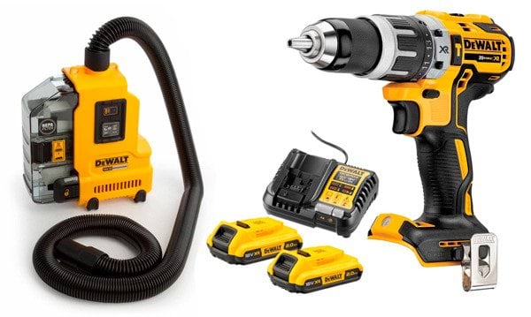 Kit Berbequim DCD796 + Aspirador DWH161 Dewalt DCD796NPRO7