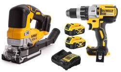 Kit Berbequim DCD996 + Serra de Recortes DCS334NT Dewalt DCD996NPRO11