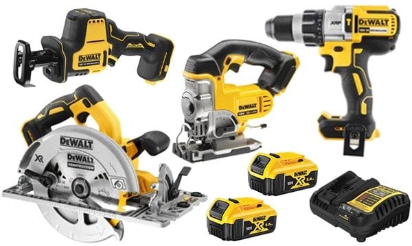 Kit 4 Maquinas DCD996 + DCS572 + DCS334 + DCS369 Dewalt DCD996NPRO14