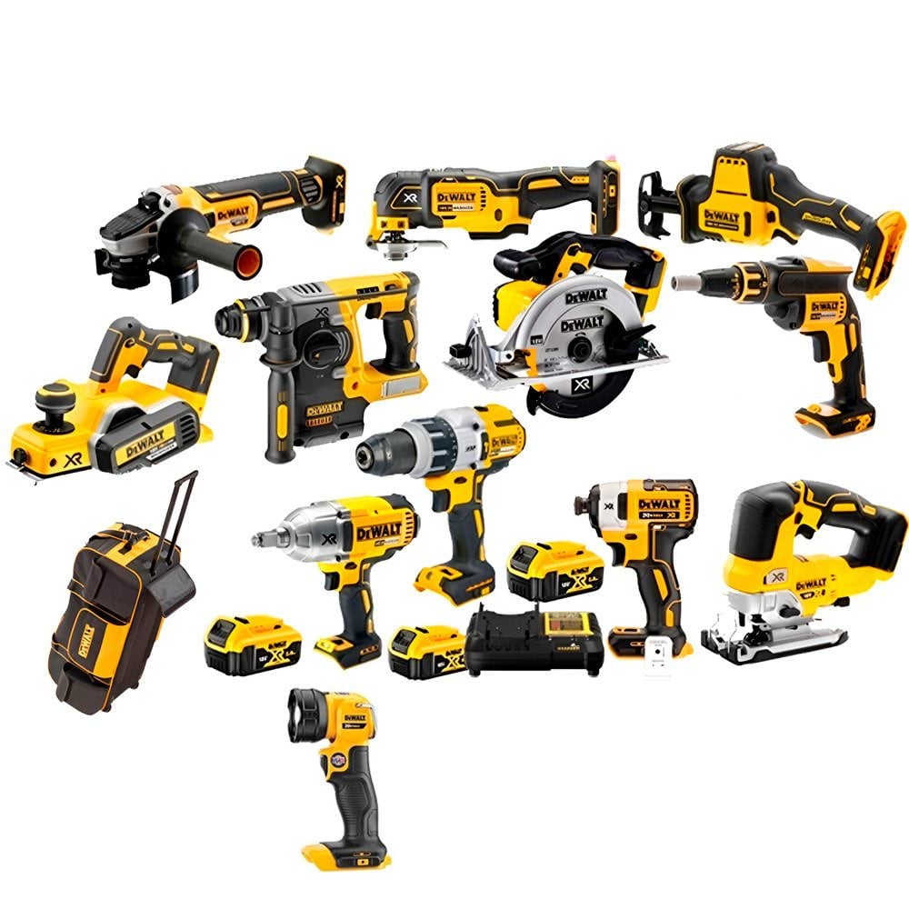 Kit Combo 12 Maquinas 18V + Mala Com Rodas DWST1-79210 Dewalt DCD996NPRO36