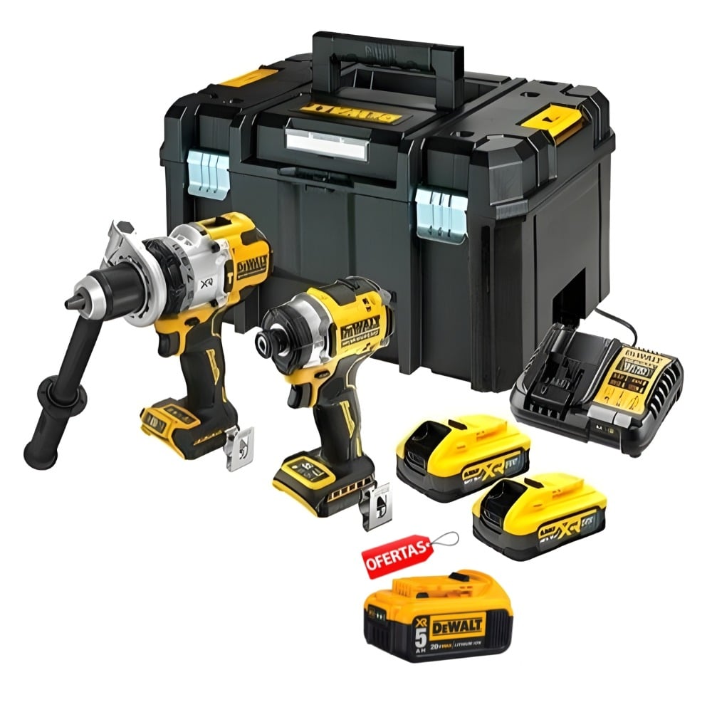 Berbequim DCD1007 + Aparafusador DCF860 Dewalt DCK2200H2T-QW