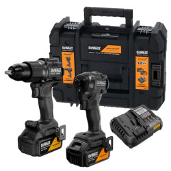 KIT McLaren XR 18V Berbequim Percussão + Aparafusador de Impacto 1/4'' DeWalt DCK2222MP2TQW