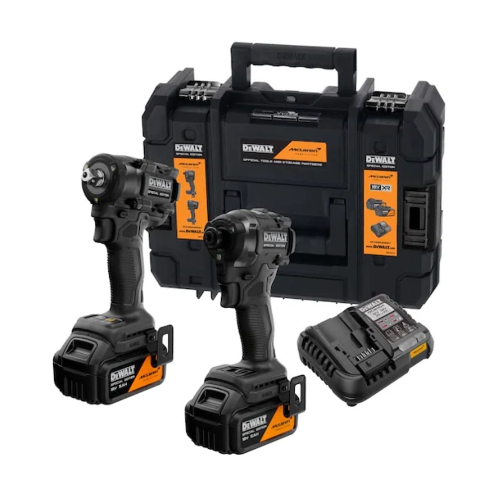 KIT Aparafusadora DCF86 + Chave de Impacto DCF92M McLaren XR 18V Dewalt DCK2224MP2T-QW